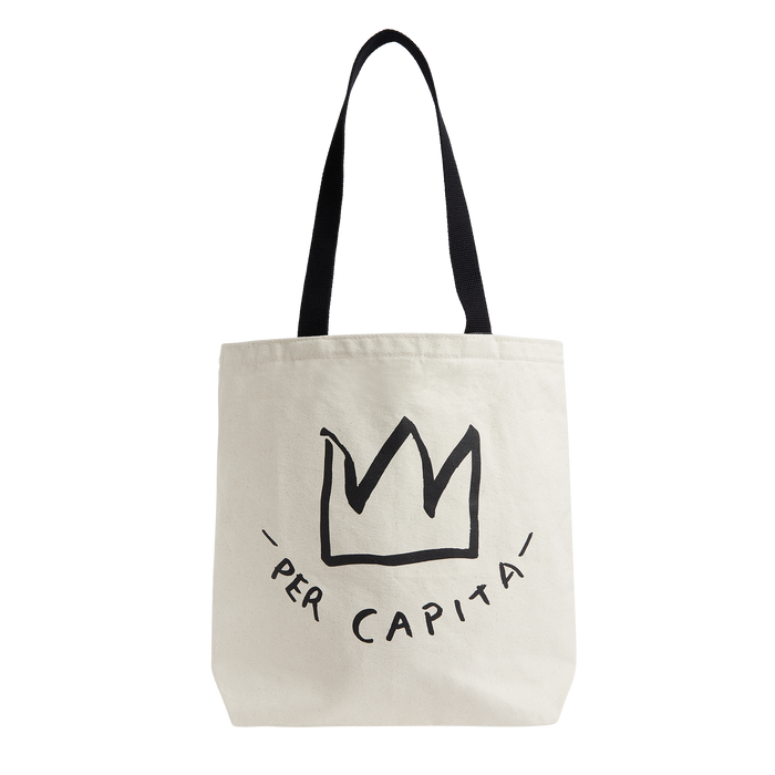 Basquiat "Per Capita" Large Canvas Tote Bag