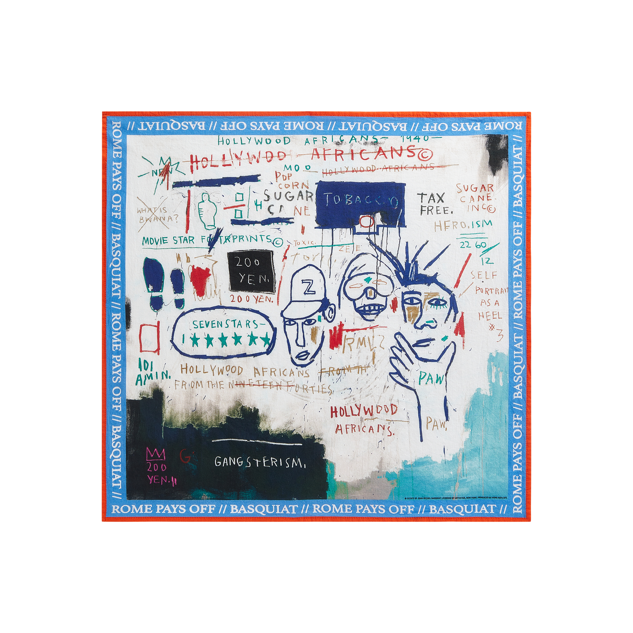 Basquiat "Hollywood Africans" Bandana