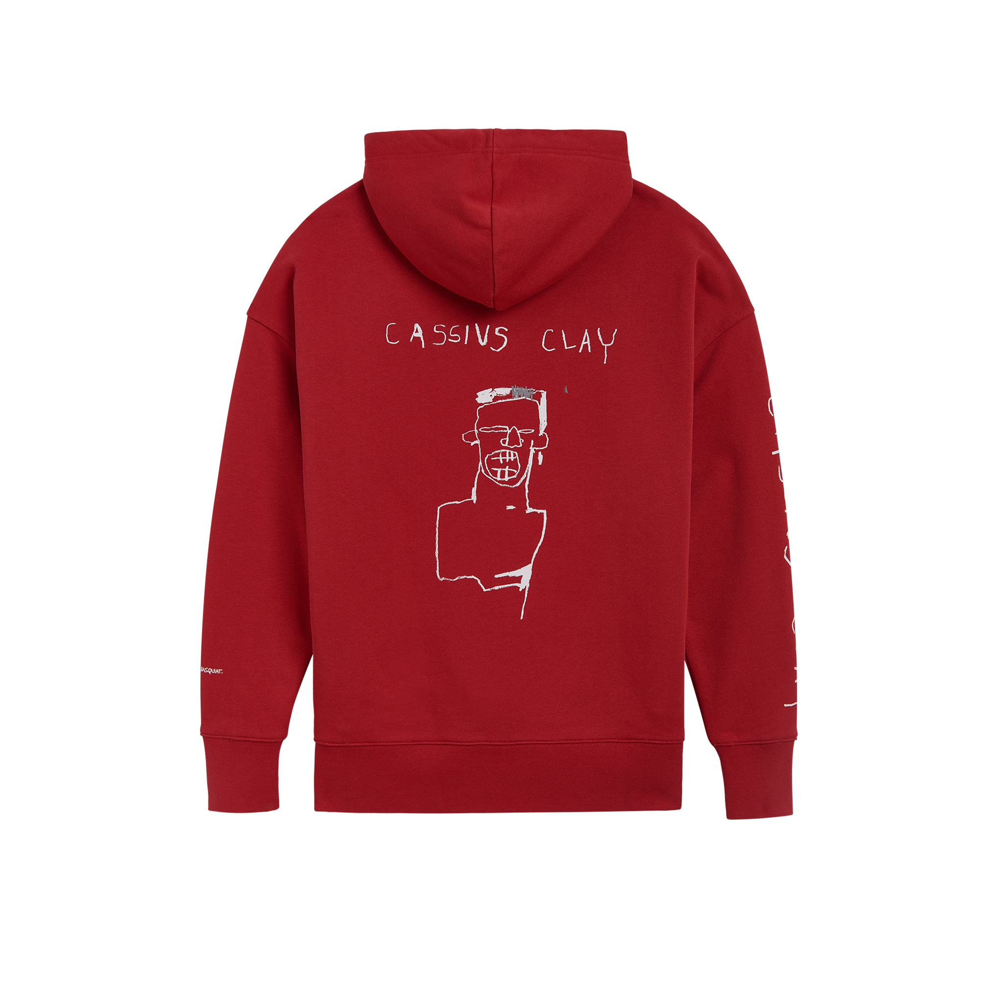 Jean-Michel Basquiat “Cassius Clay” Unisex Hoodie, in Pompeian Red