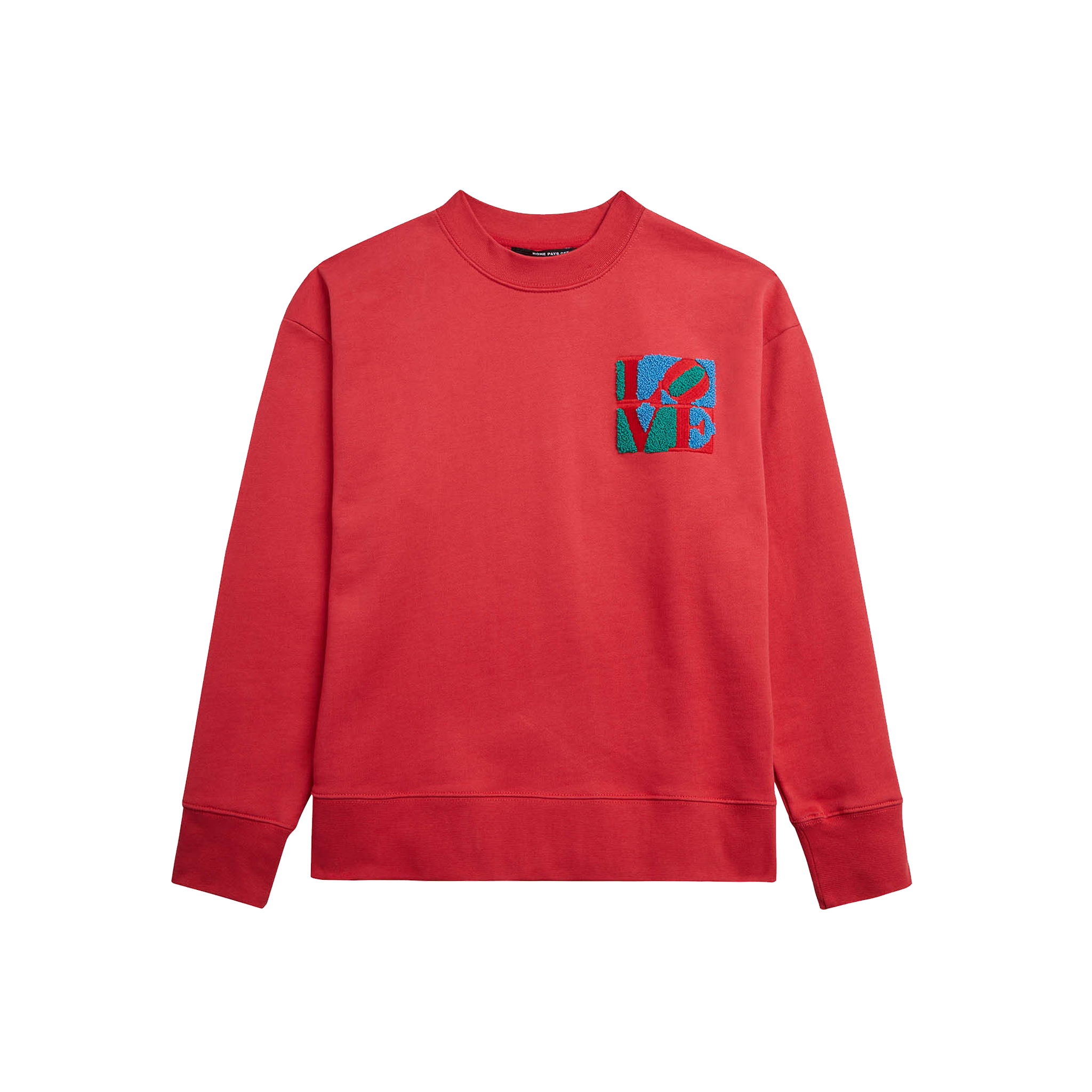 Robert Indiana “LOVE” Patch Crewneck Fleece