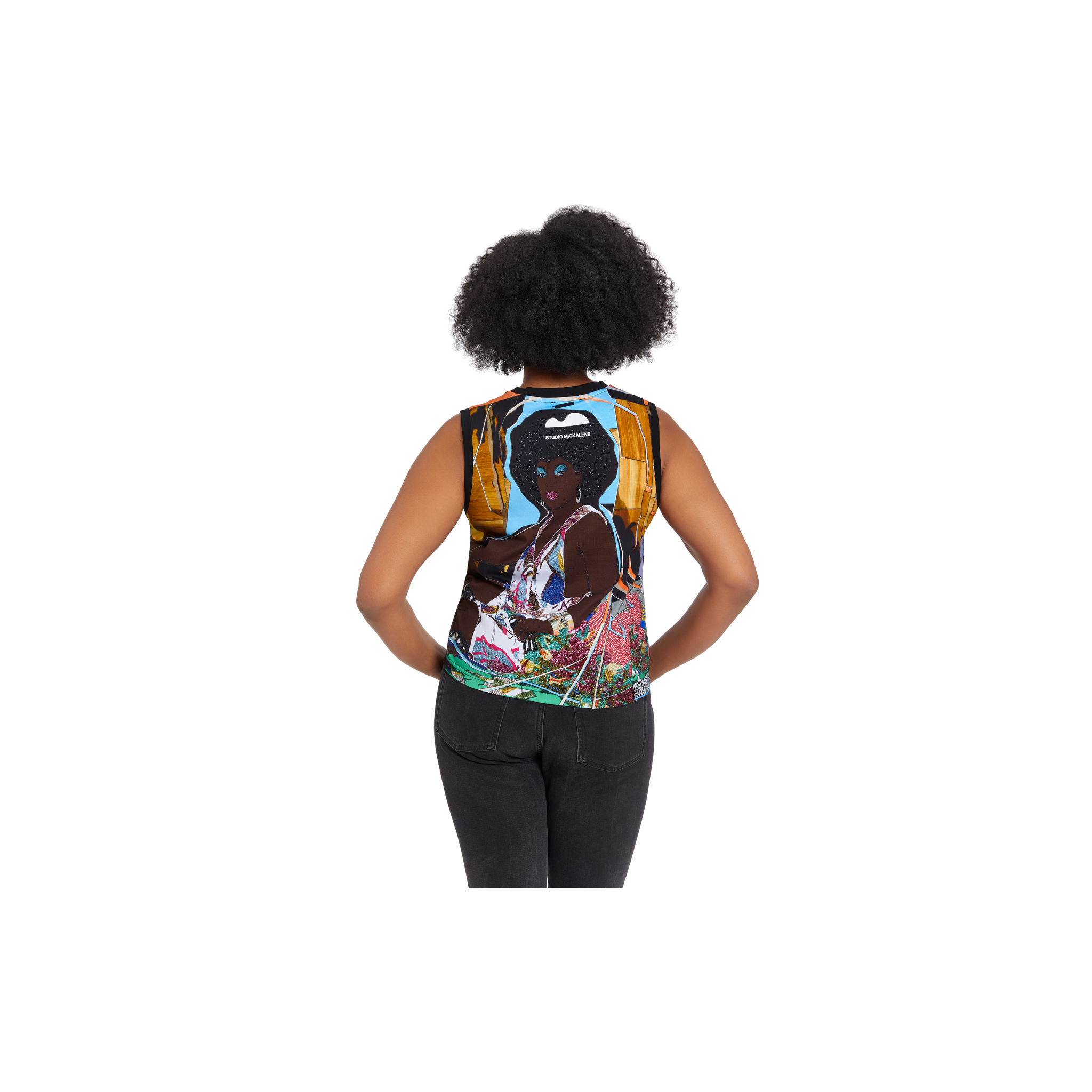 Mickalene Thomas “Le Déjeuner sur l'herbe: Les trois femmes noires” Women's Muscle Tank