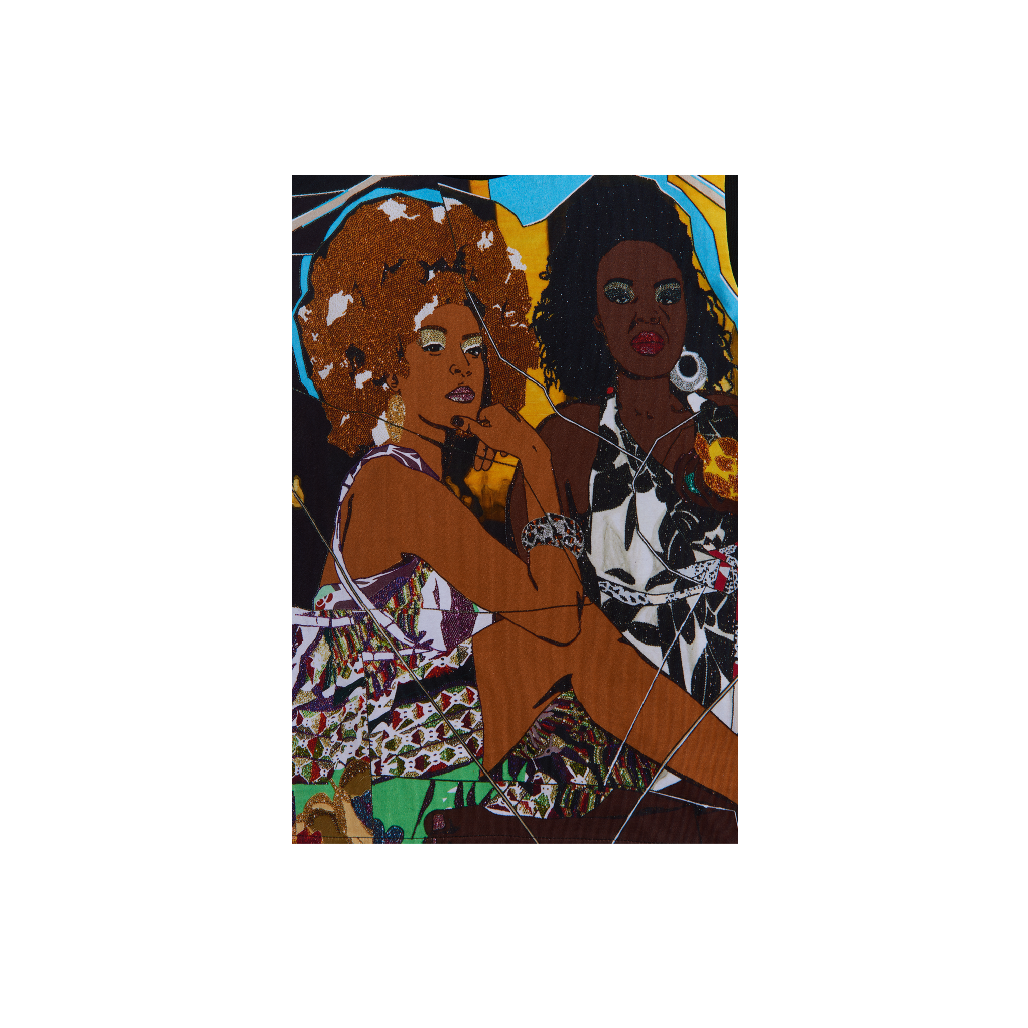 Mickalene Thomas “Le Déjeuner sur l'herbe: Les trois femmes noires” Women's Muscle Tank