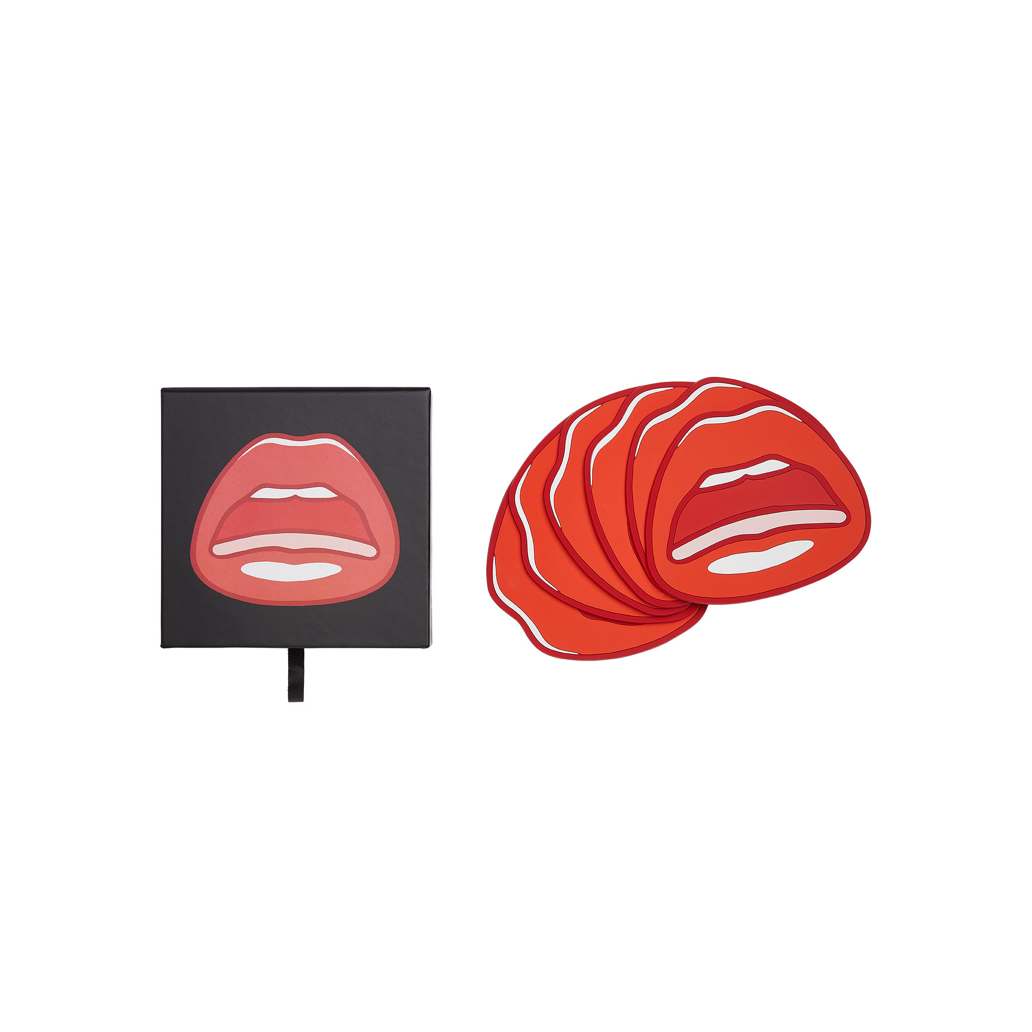 Tom Wesselmann "Mouth" Rubber Coasters, Set of 6