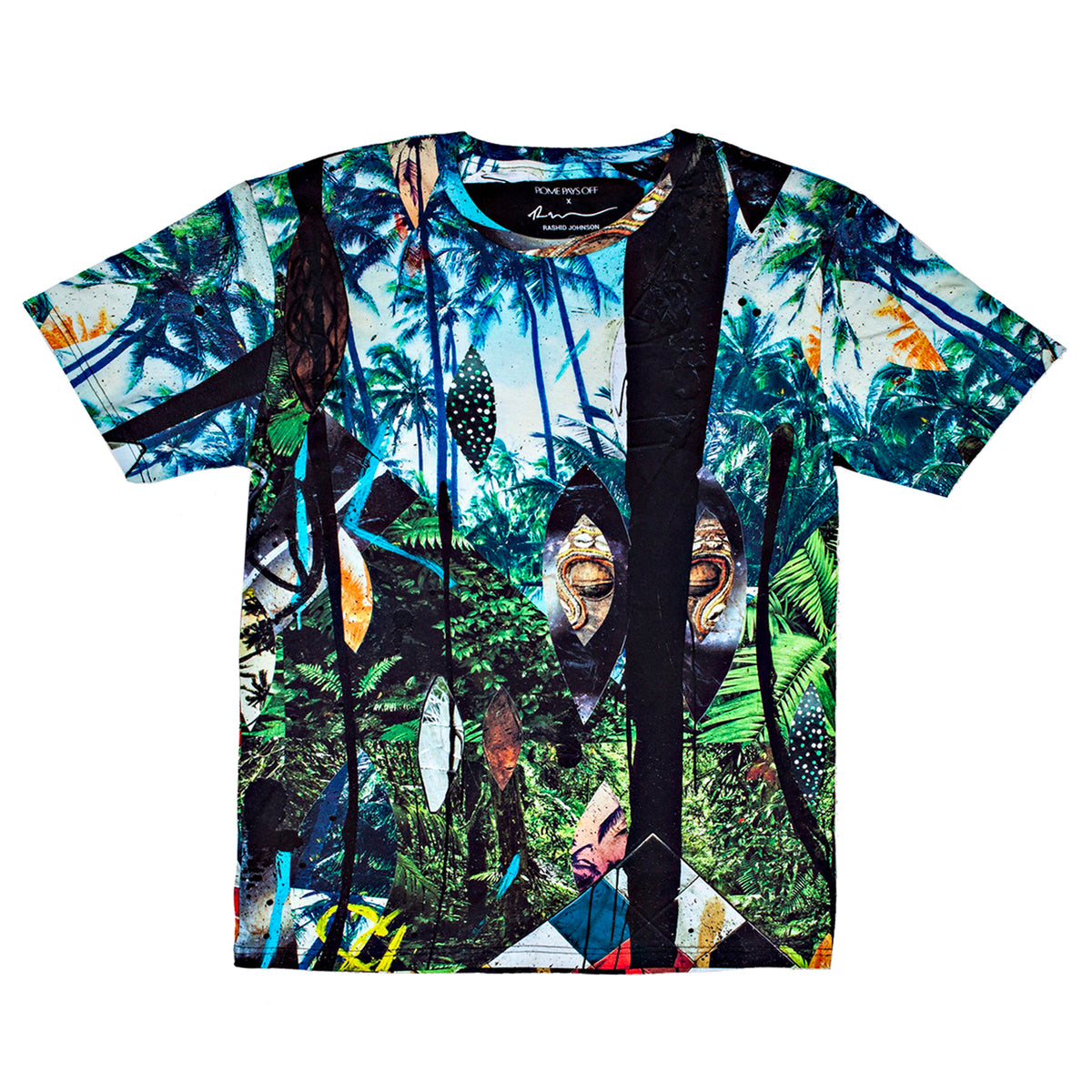 Rashid Johnson "Escape Collage" Unisex All Over Print T-shirt